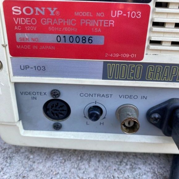 Vintage Sony Video Graphic Printer UP-103 Powers On - Picture 9 of 12